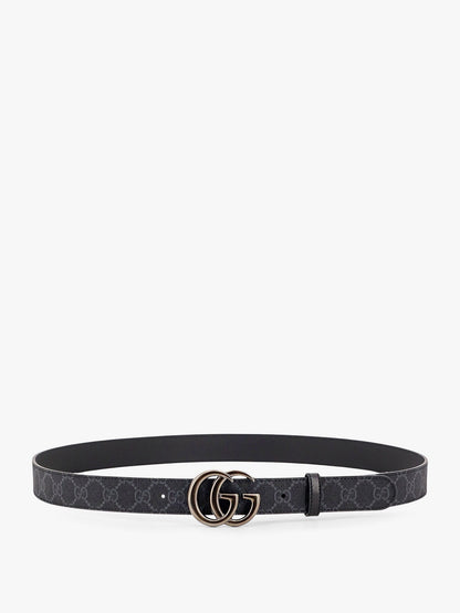 Gucci Coated Canvas Belt With All Over Gg Marmont Motif