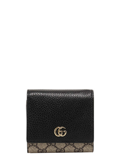 Gucci Supreme Gg Fabric And Leather Wallet