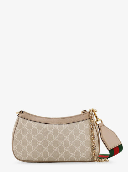 Gucci Ophidia Shoulder Bag In Gg Supreme Fabric And Leather