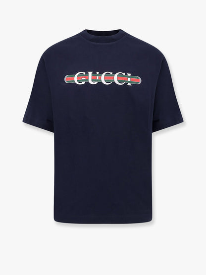 Gucci Cotton Jersey T Shirt With Lettering Logo