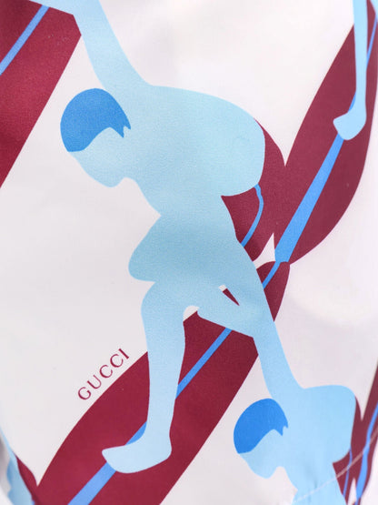 Gucci Nylon Swim Trunk With Surfer Print