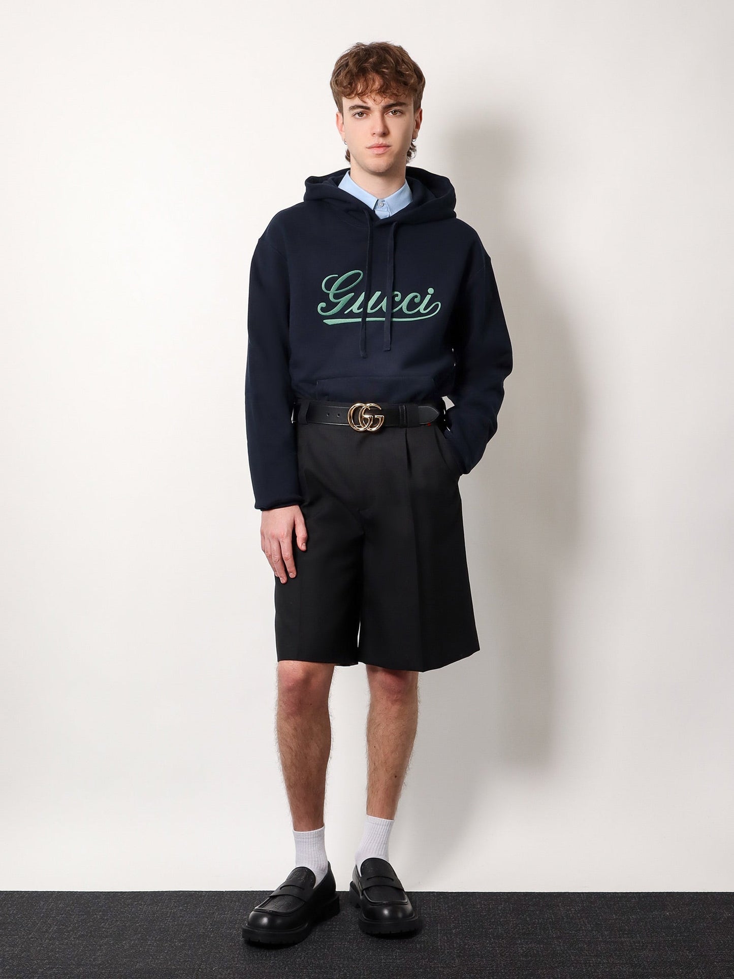 Gucci Cotton Sweatshirt With Gucci Embroidery On The Front