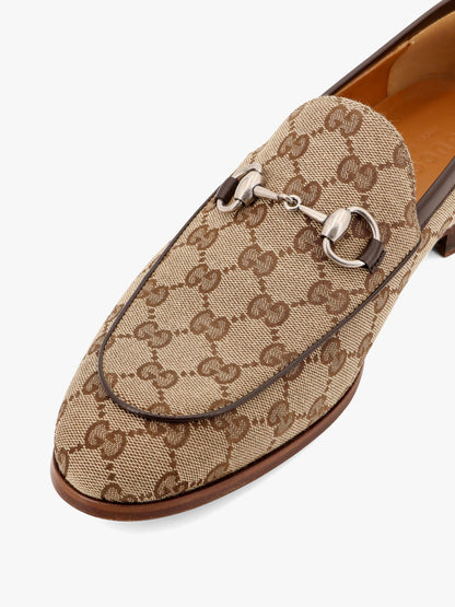 Gucci Gg Supreme Fabric And Leather Loafer
