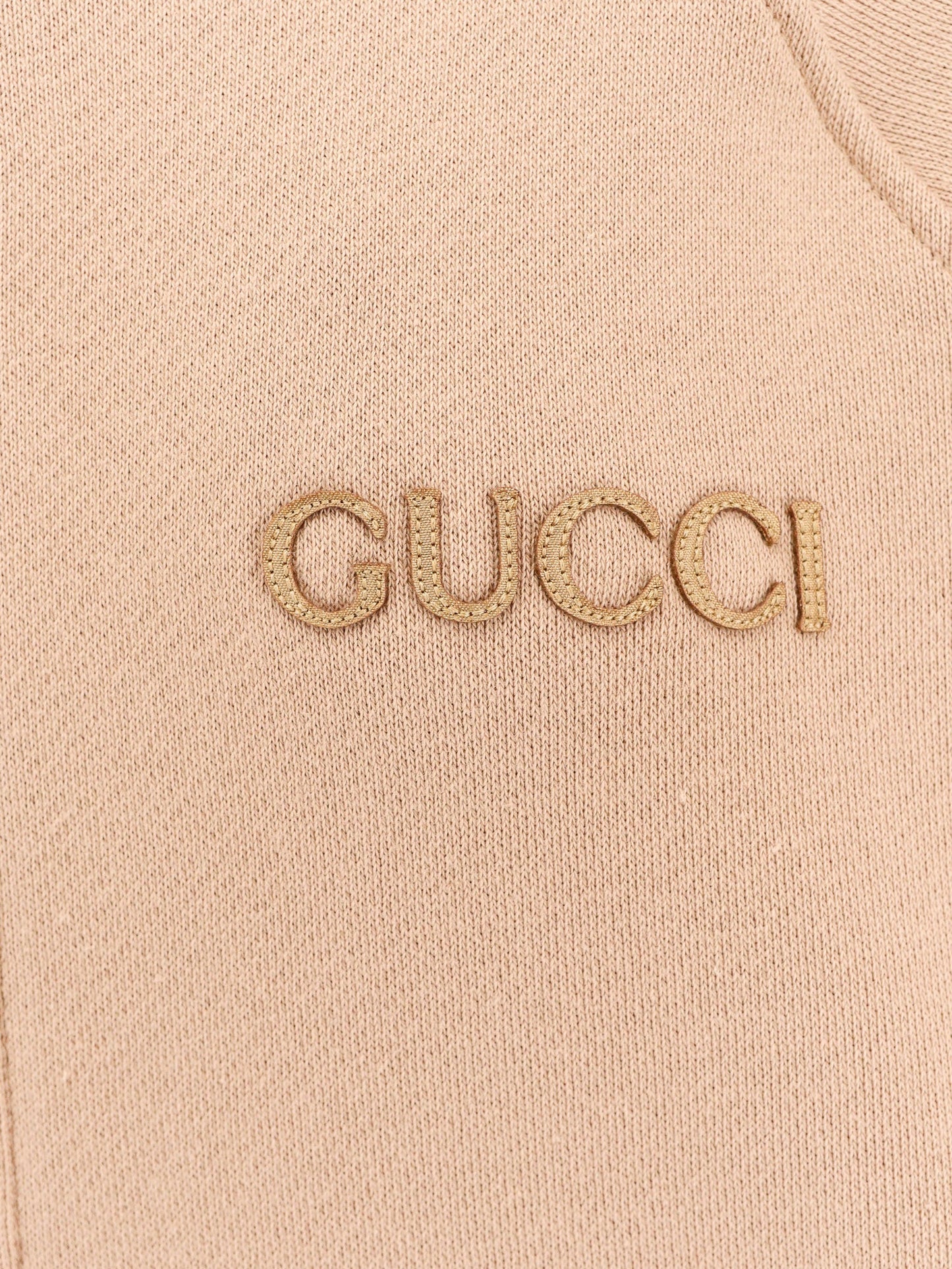Gucci Cotton Sweashirt With Frontal Logo And Web Band