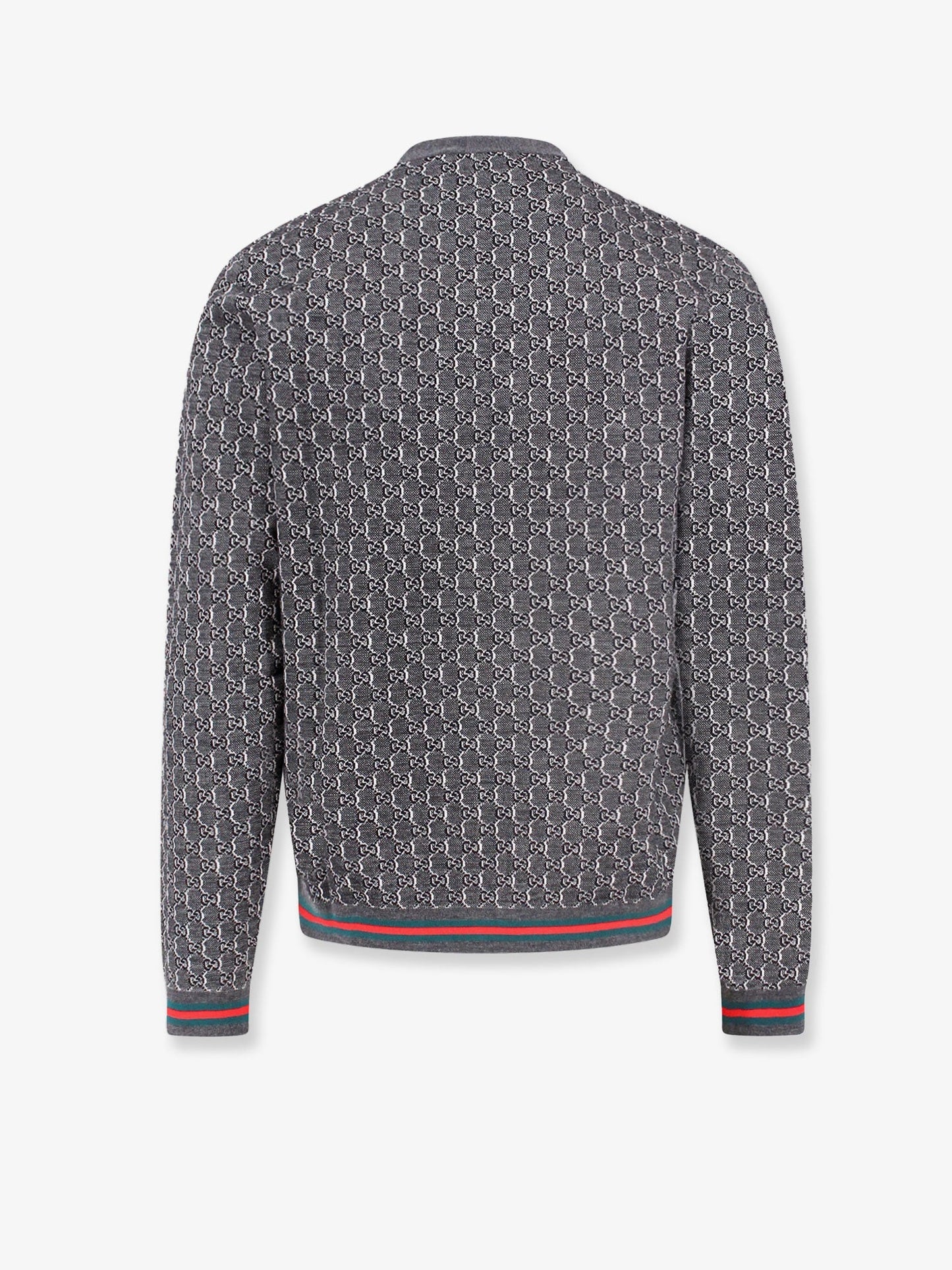 Gucci Wool And Silk Cardigan With Gg Motif