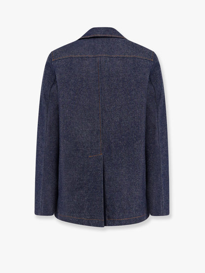 Gucci Denim Peacoat With Contrasting Stitching