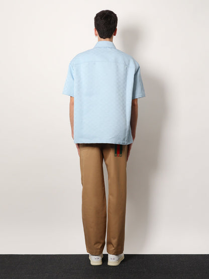 Gucci Gg Jacquard Oversize Cotton Shirt