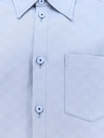Gucci Gg Jacquard Oversize Cotton Shirt