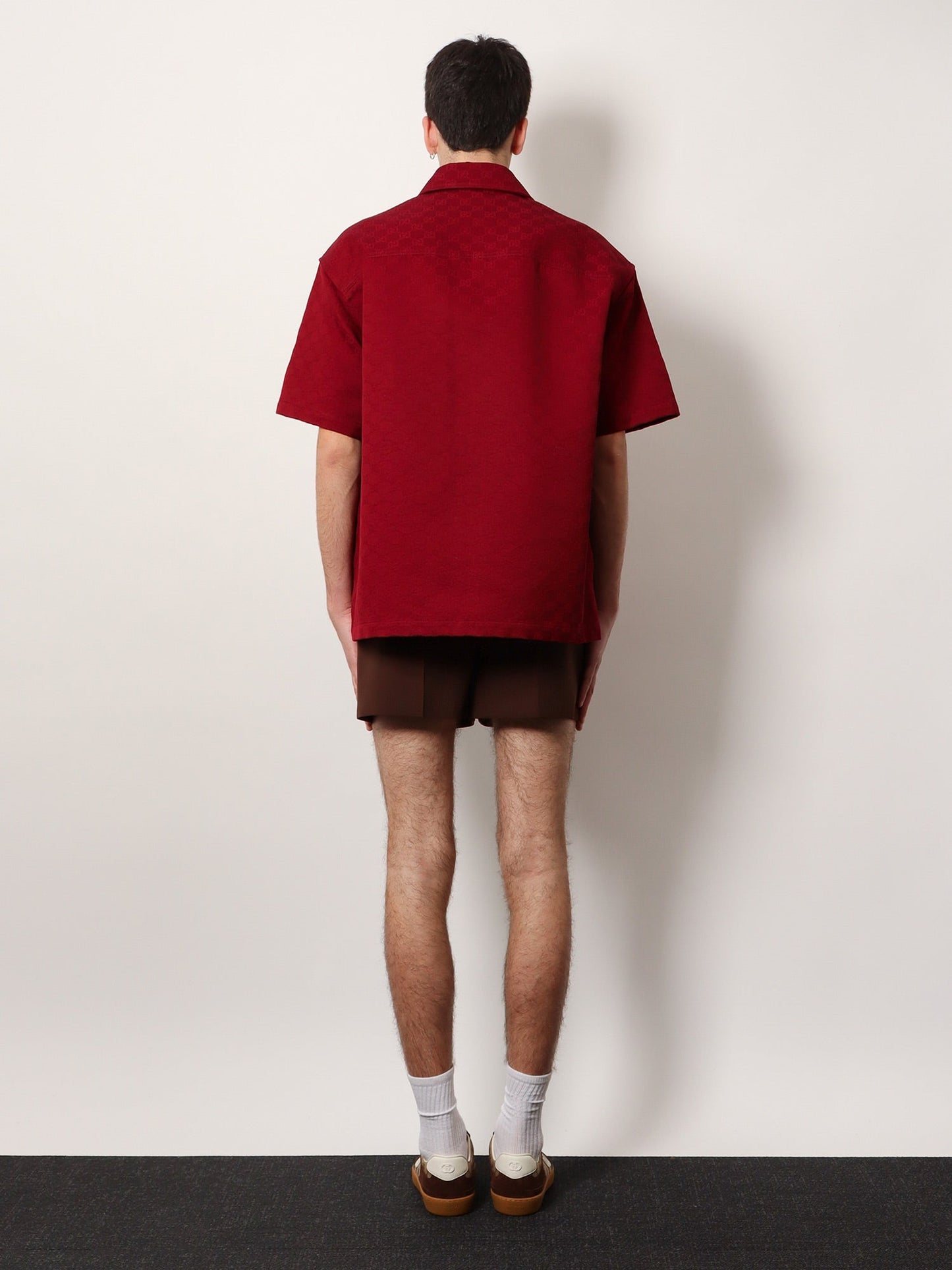 Gucci Gg Jacquard Oversize Cotton Shirt