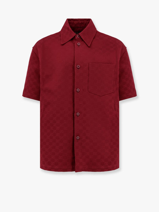 Gucci Gg Jacquard Oversize Cotton Shirt
