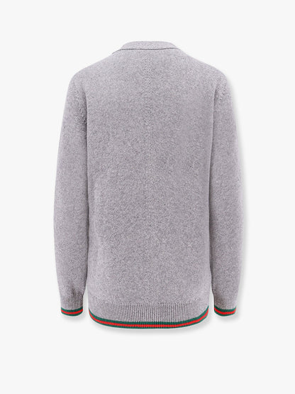 Gucci Wool And Cashmere Cardigan With Web Detail