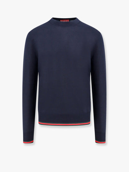 Gucci Fine Wool Sweater With Web Motif