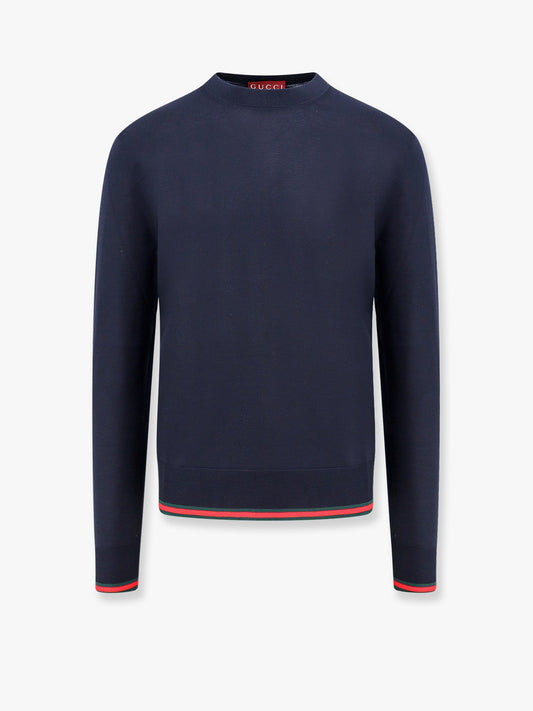 Gucci Fine Wool Sweater With Web Motif
