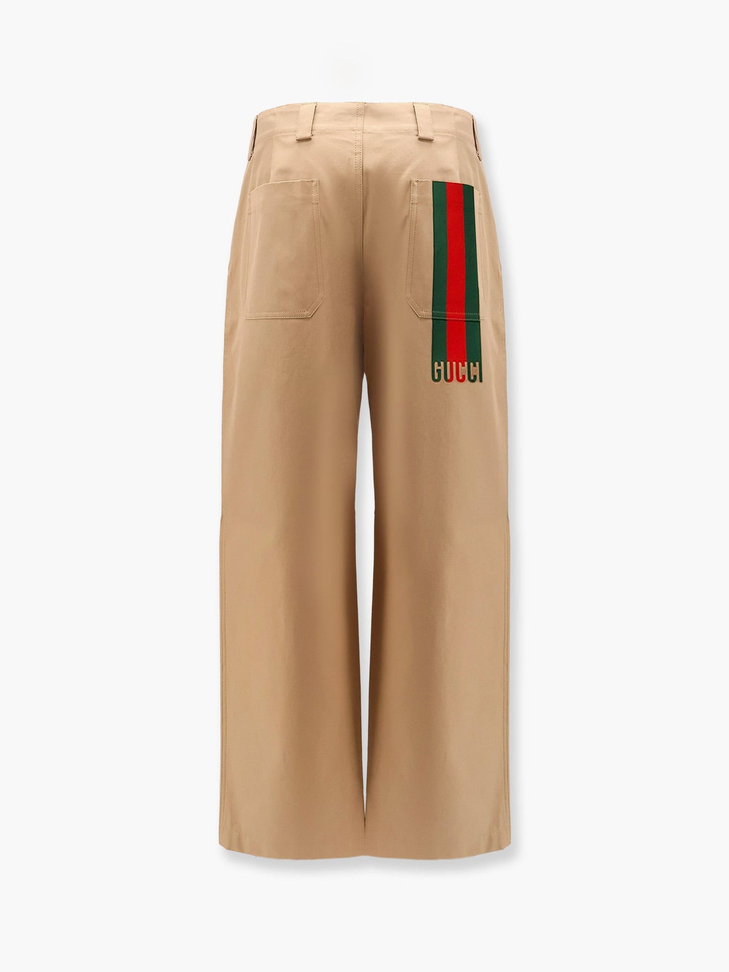 Gucci Cotton Trouser With Web Detail