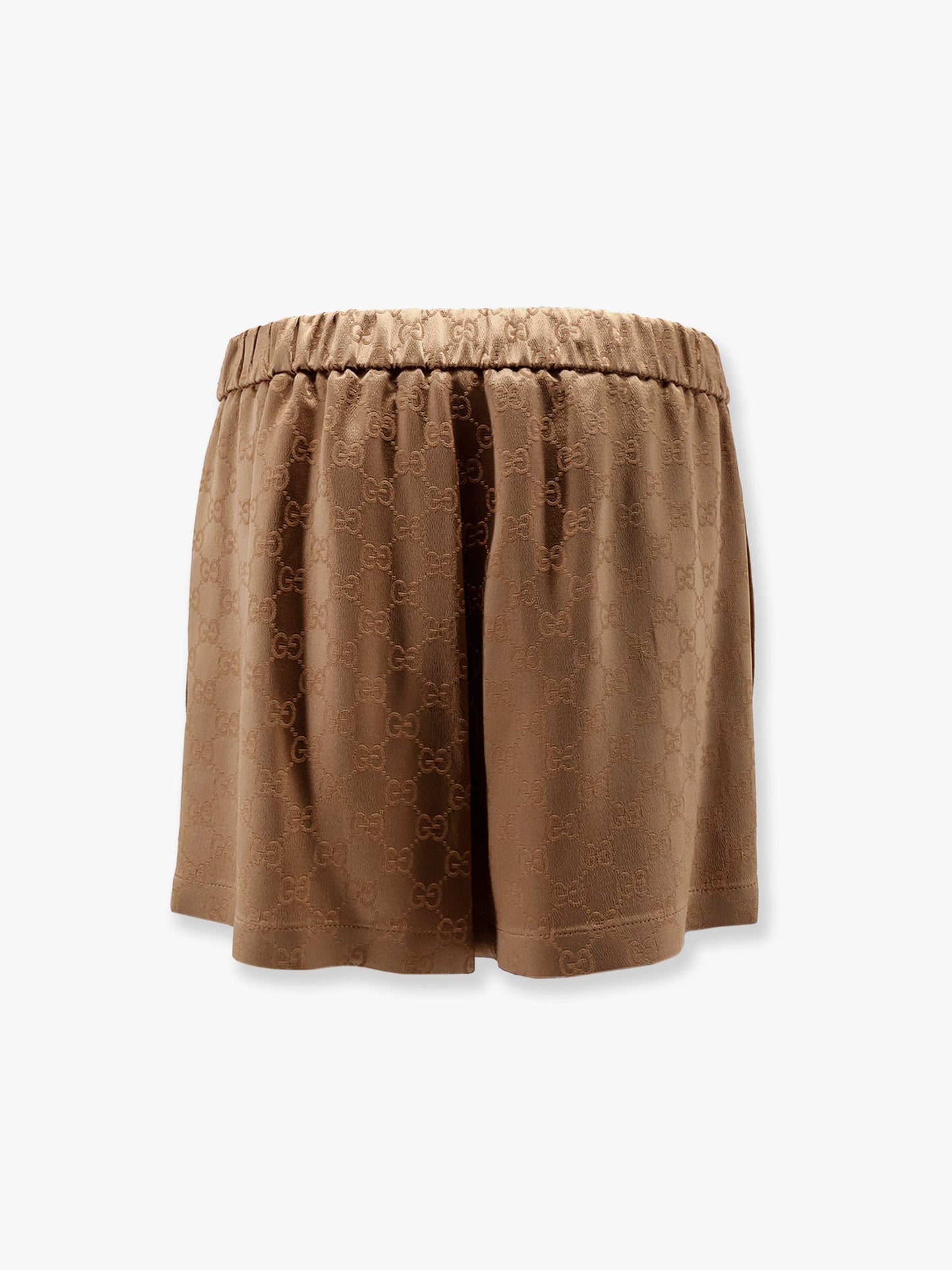 Gucci Viscose Blend Shorts With Allover Gg Logo