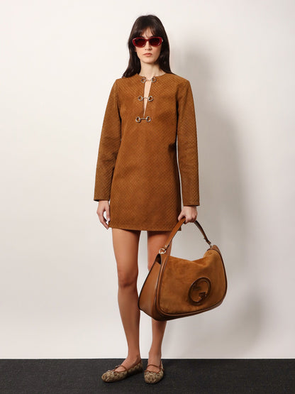 Gucci Blondie Leather Handbag With Maxi Logo