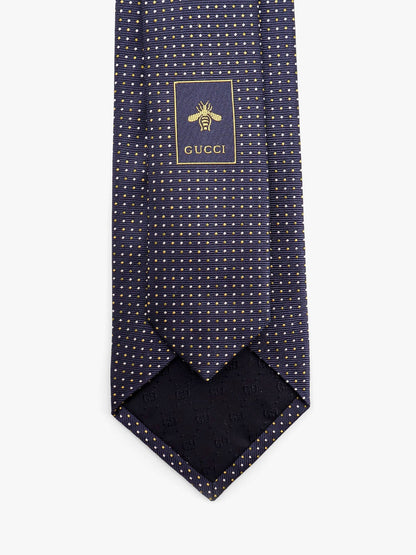Gucci Silk Tie With Gudots Motif