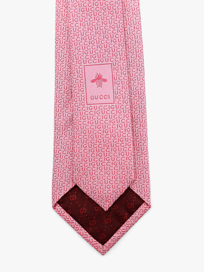 Gucci Silk Tie With Writing Motif