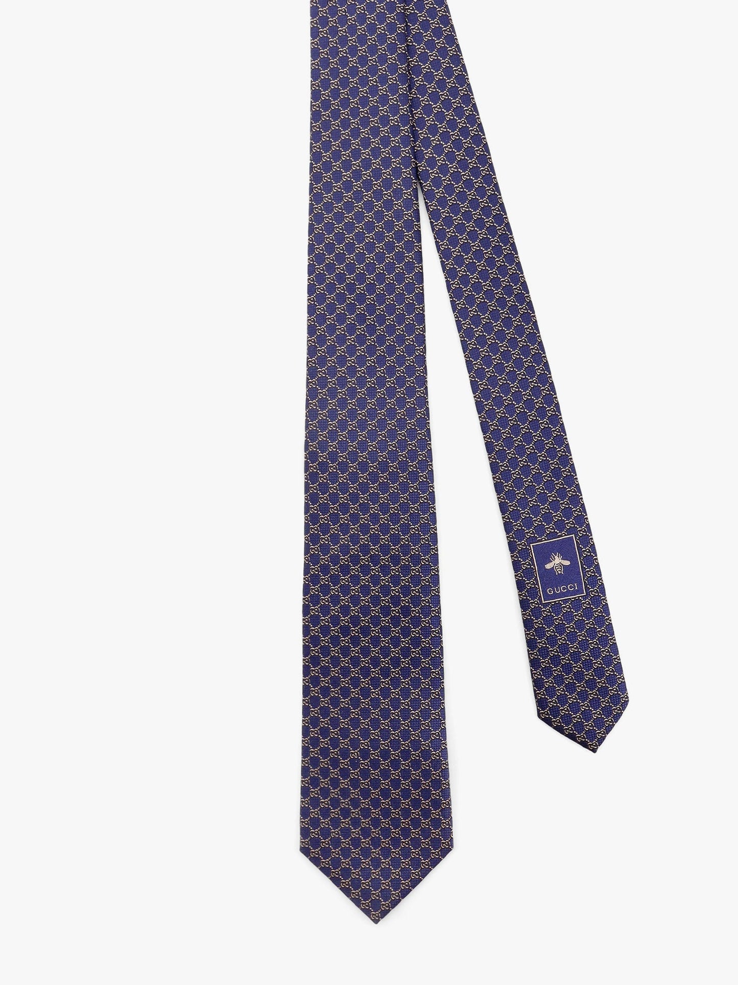 Gucci Silk Tie With Gg Move Motif