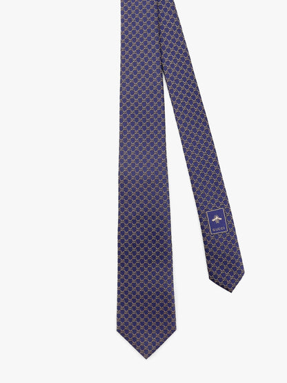 Gucci Silk Tie With Gg Move Motif