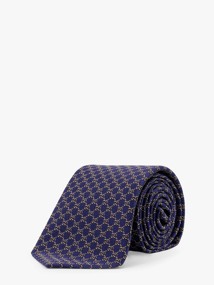 Gucci Silk Tie With Gg Move Motif
