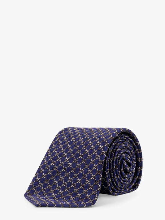 Gucci Silk Tie With Gg Move Motif