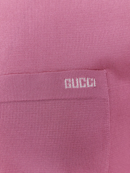Gucci Silk Polo Shirt With Lateral Intarsia