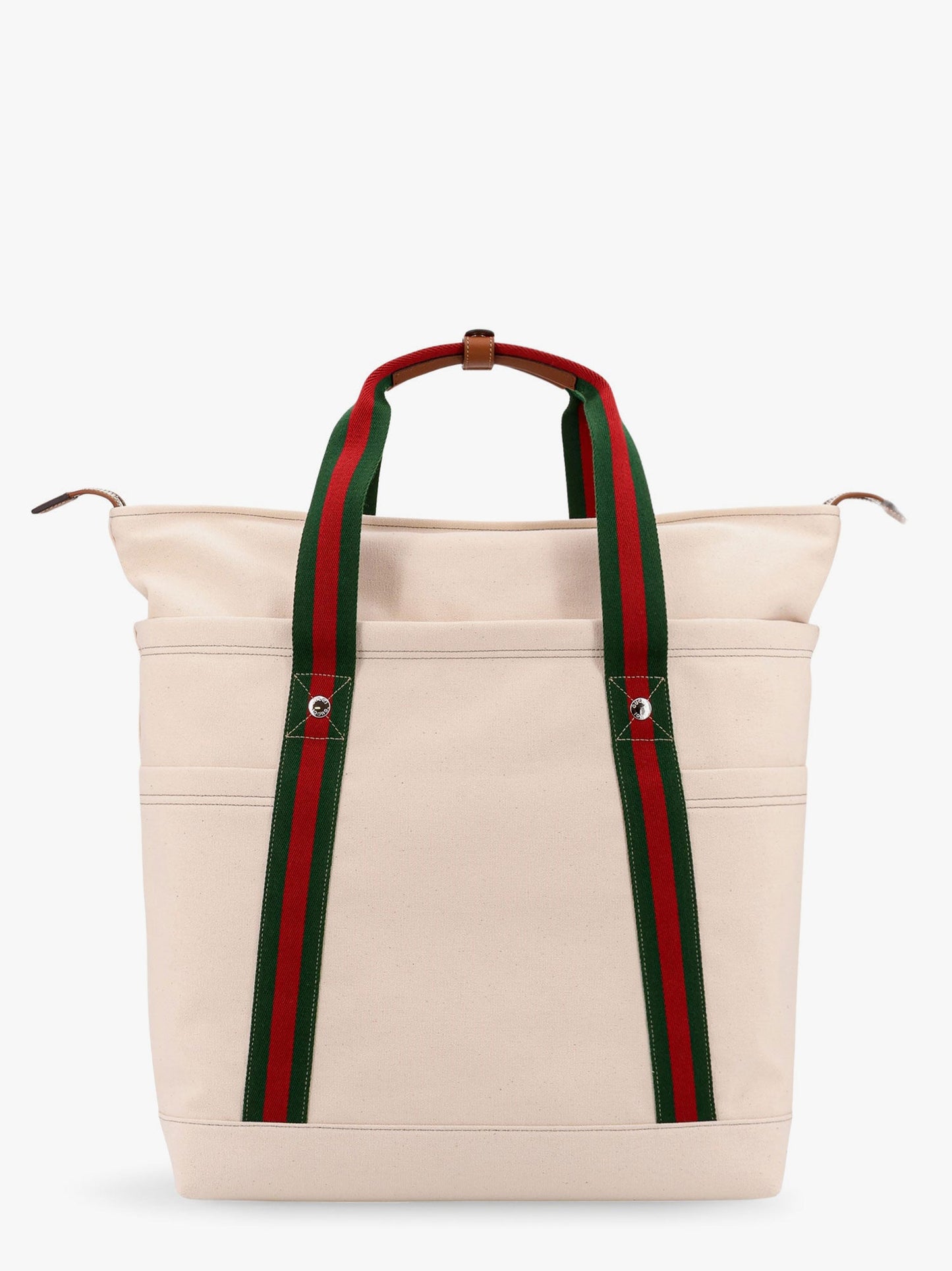 Gucci Canvas Shopping Bag With Web Details