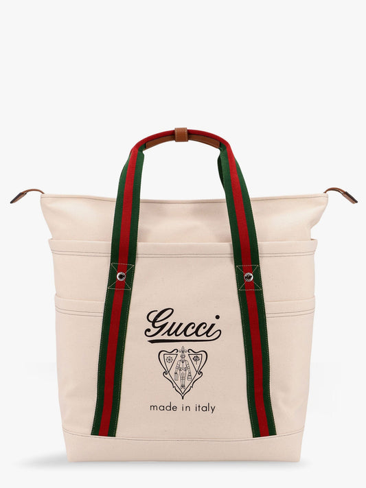 Gucci Canvas Shopping Bag With Web Details