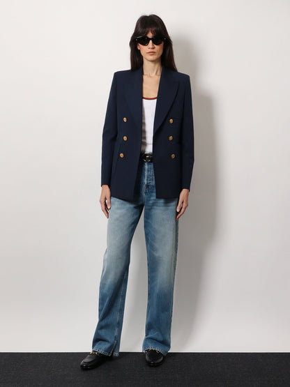 Gucci Cotton Blazer With Iconic Gucci Crest Buttons