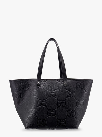 Gucci Leather Shopping Bag With Jumbo Gg Motif