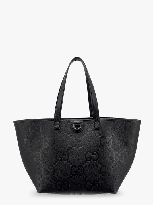 Gucci Leather Shopping Bag With Jumbo Gg Motif