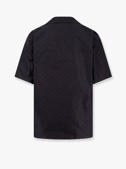 Gucci Cotton And Silk Shirt With Allover Gg Logo