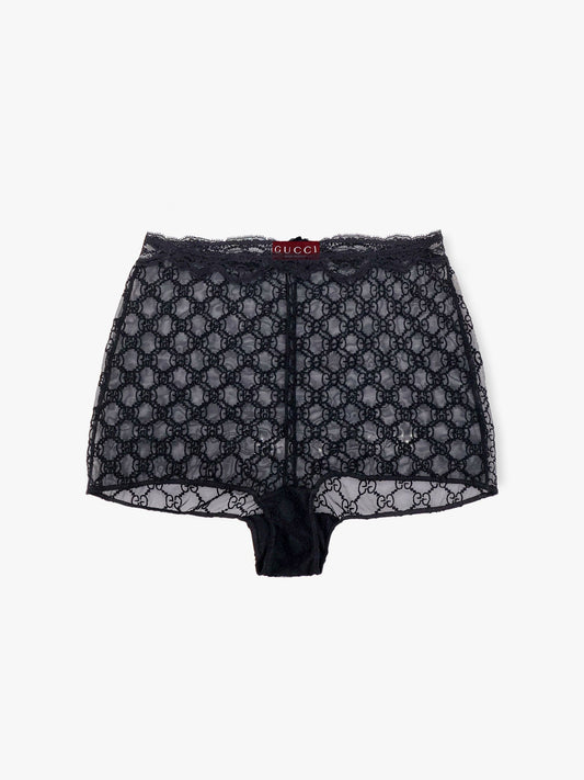 Gucci Lace Culottes With All Over Gg Motif
