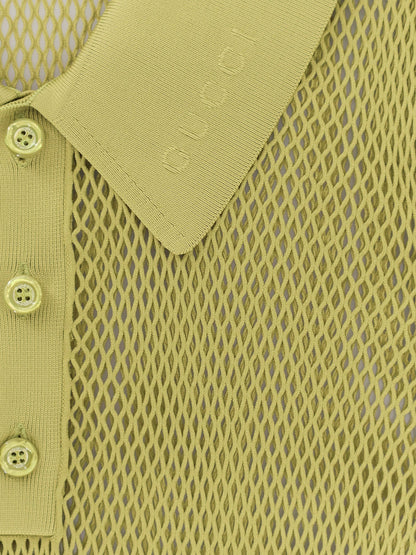 Gucci Perforated Polo Shirt