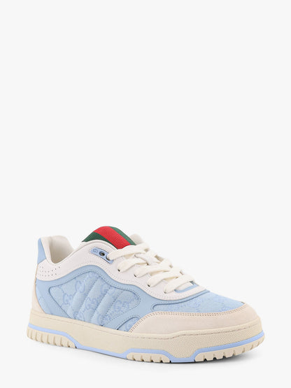 Gucci Re Web Low Top Leather And Gg Fabric Sneakers