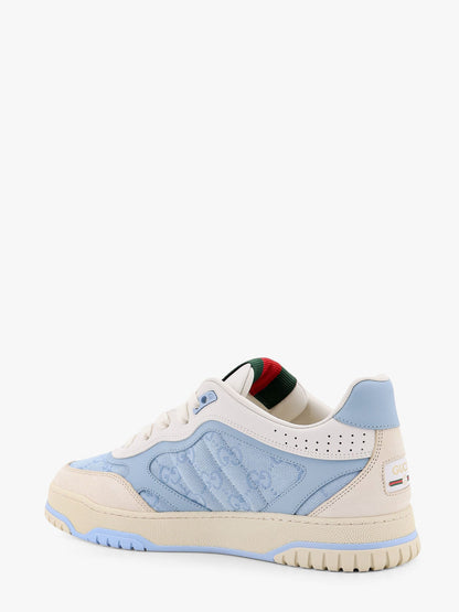 Gucci Re Web Low Top Leather And Gg Fabric Sneakers
