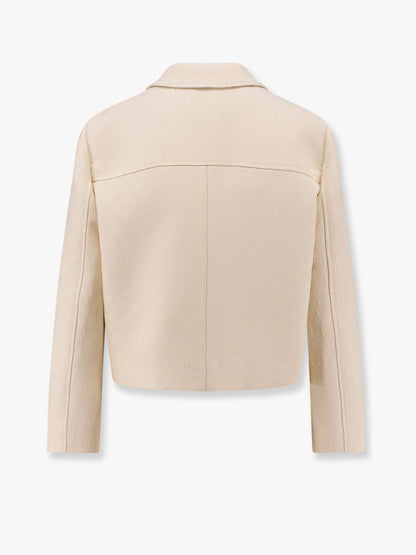 Gucci Wool And Silk Blazer With All Over Gg Motif