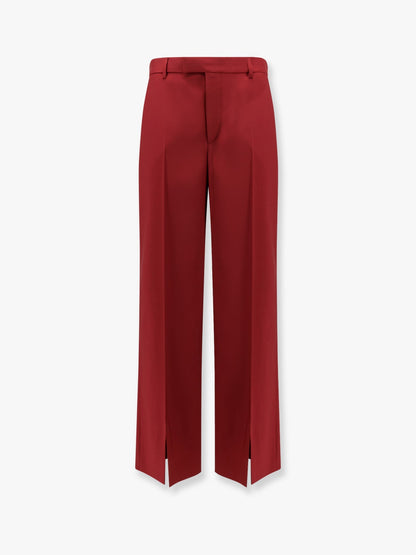 Gucci Wool Oversize Low Rise Trouser With Slit On The Front