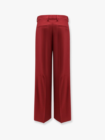 Gucci Wool Oversize Low Rise Trouser With Slit On The Front