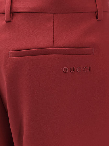 Gucci Wool Oversize Low Rise Trouser With Slit On The Front