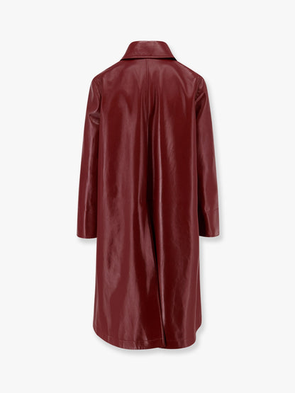 Gucci Double Breasted Leather Coat