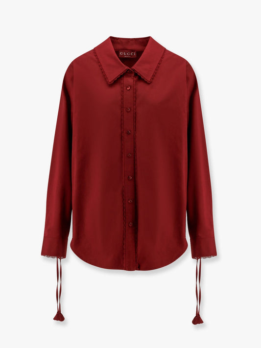 Gucci Cotton Popeline Shirt With Ties And Laces Profiles