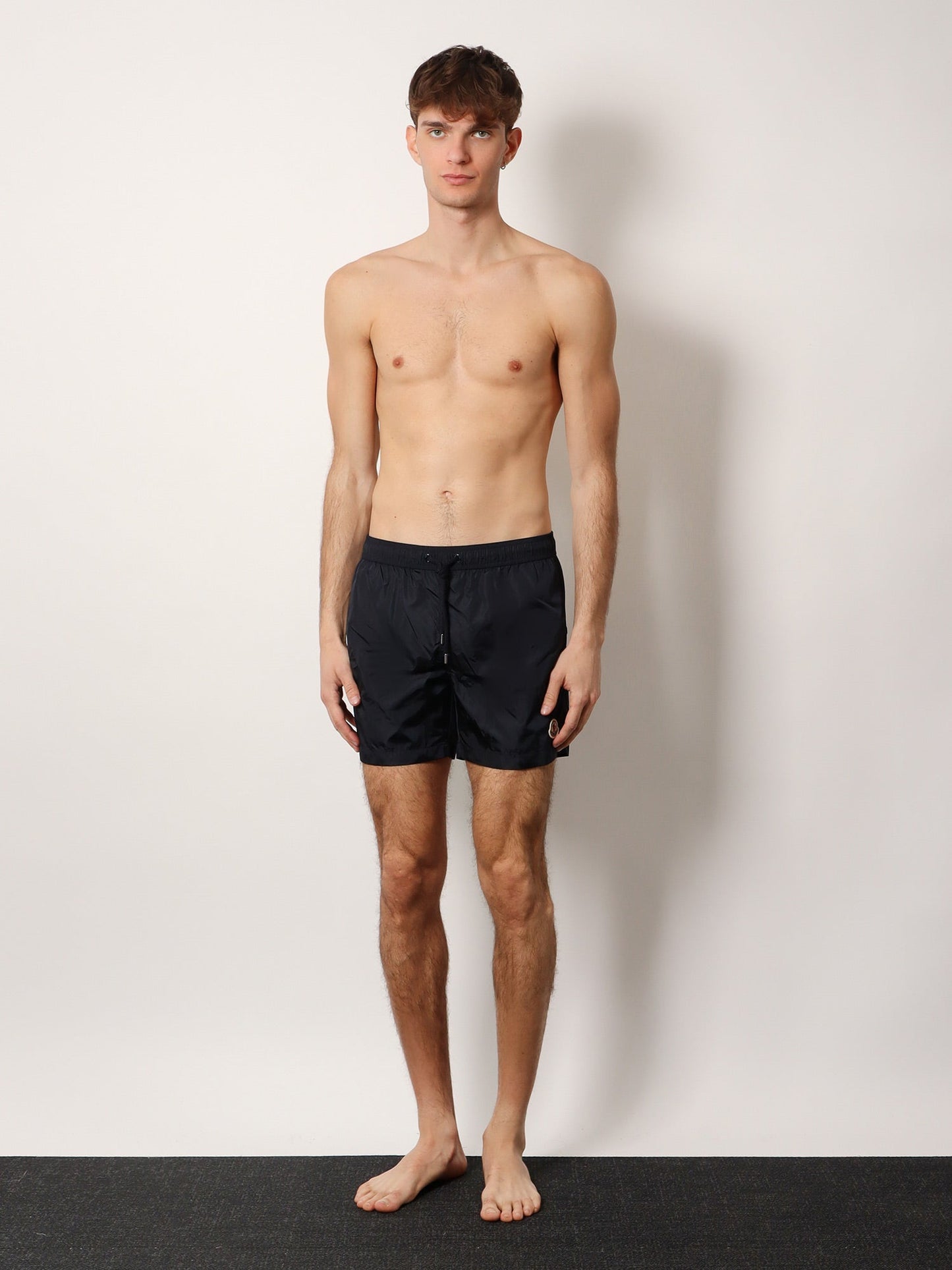 Moncler Nylon Swim Trunk With Frontal Logo Patch