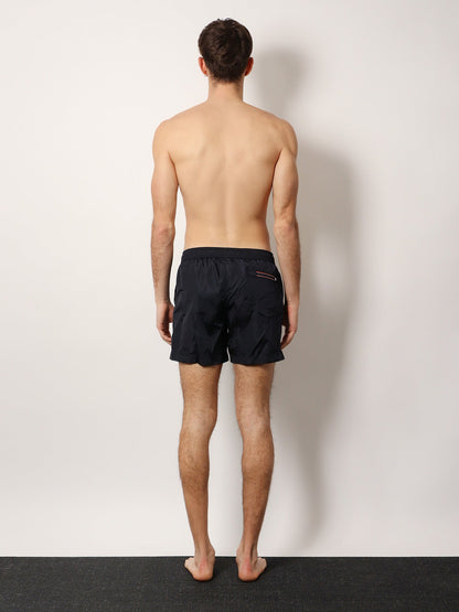 Moncler Nylon Swim Trunk With Frontal Logo Patch