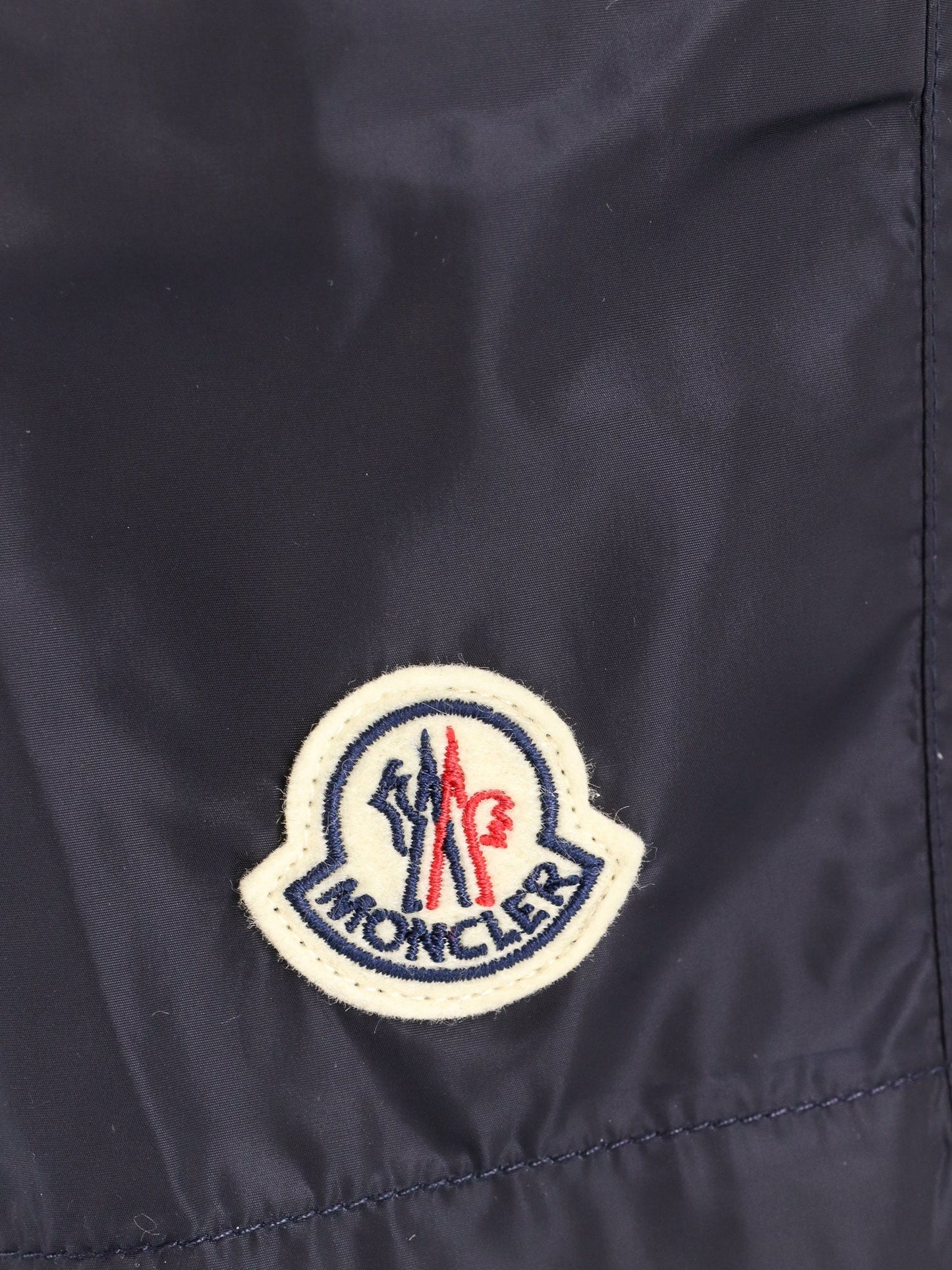 Moncler Nylon Swim Trunk With Frontal Logo Patch