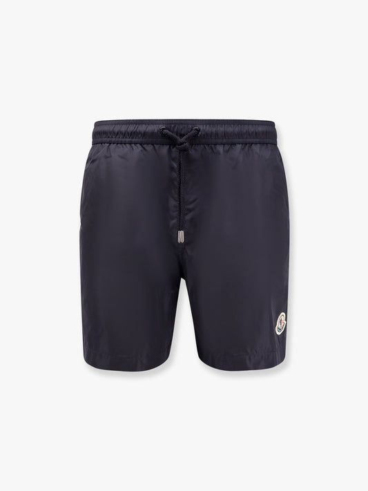 Moncler Nylon Swim Trunk With Frontal Logo Patch