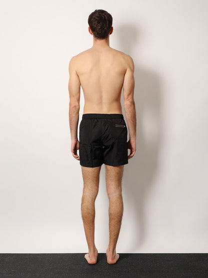 Moncler Nylon Swim Trunk With Frontal Logo Patch