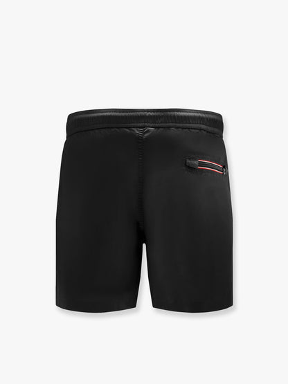 Moncler Nylon Swim Trunk With Frontal Logo Patch