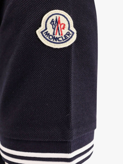 Moncler Cotton Polo Shirt With Contrasting Profiles